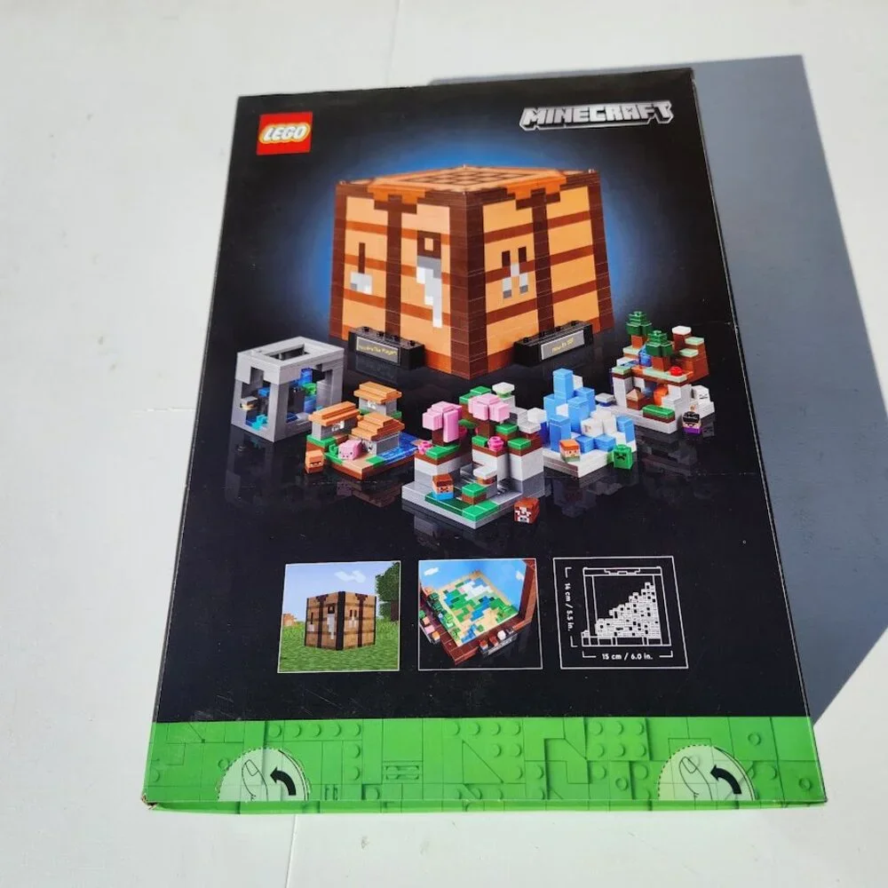 New LEGO Minecraft Crafting Table Toy Building Set 21265 Minecraft Figures, Mobs